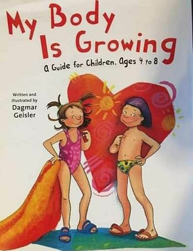 Shocked mothers and fathers have slammed author Dagmar Geisler, 64, after reading segments from her book, My Body Is Growing (pictured) Shocked mothers and fathers have slammed author Dagmar Geisler, 64, after reading segments from her book, My Body Is Growing (pictured)